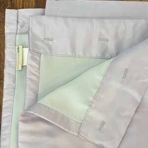 Pottery Barn Kids lavender silk black out curtains, 2 panels, 84”x44”
